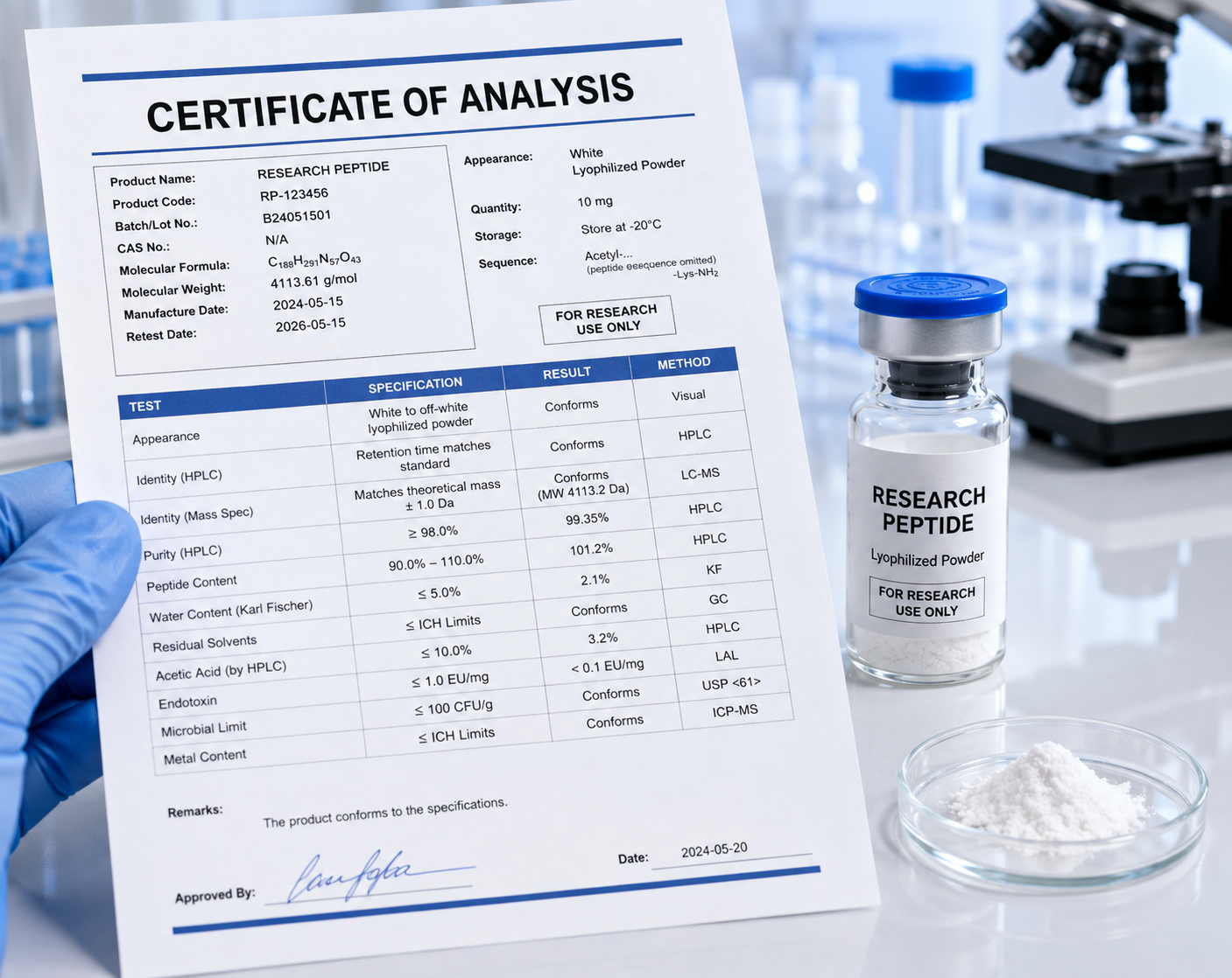 COA for Peptides