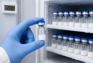 Frosty Laboratory Vial Storage