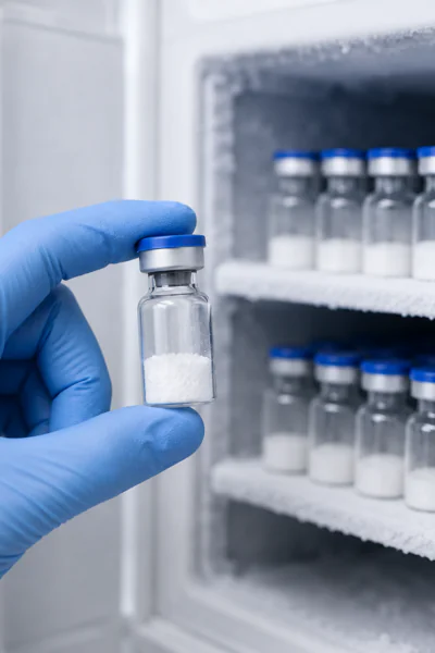 Frosty Laboratory Vial Storage