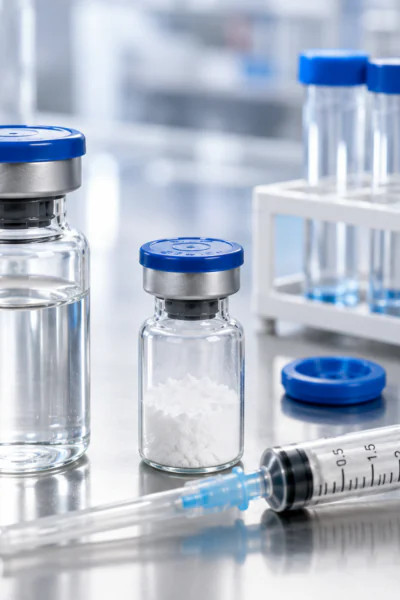 Sterile Laboratory Vials and Syringe