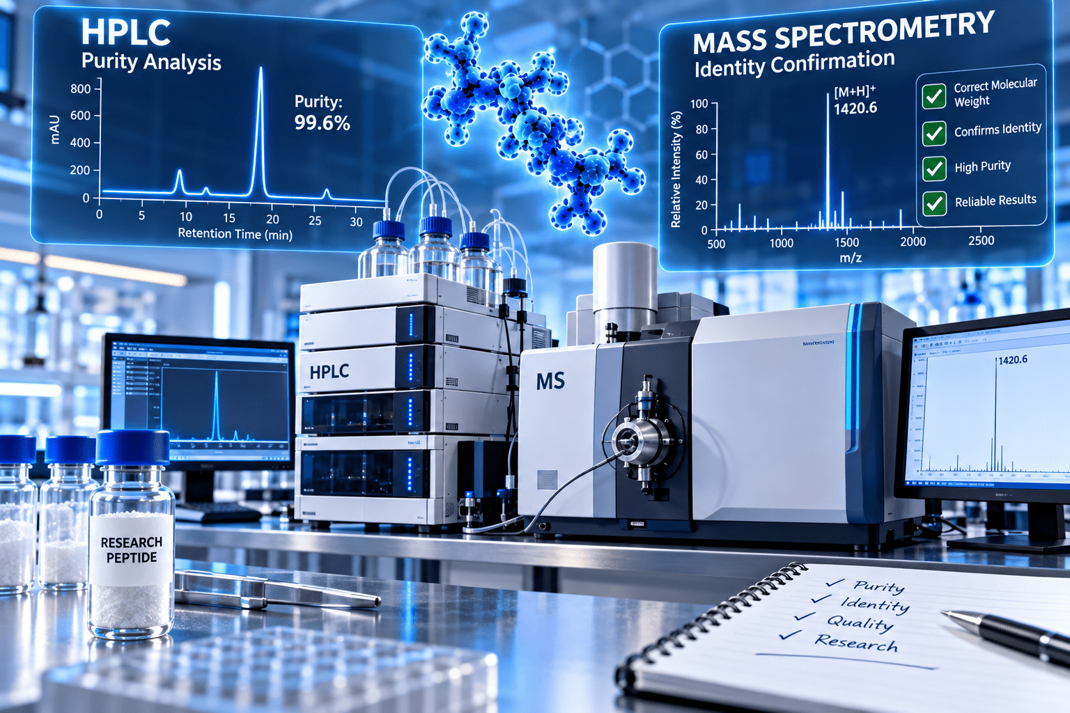 HPLC and Mass Spectrometry: How Research Peptide Purity and Identity Are Tested